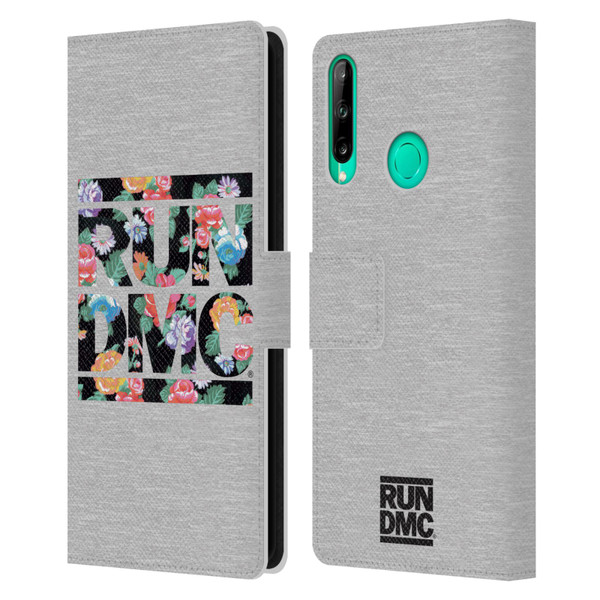 Run-D.M.C. Key Art Floral Leather Book Wallet Case Cover For Huawei P40 lite E