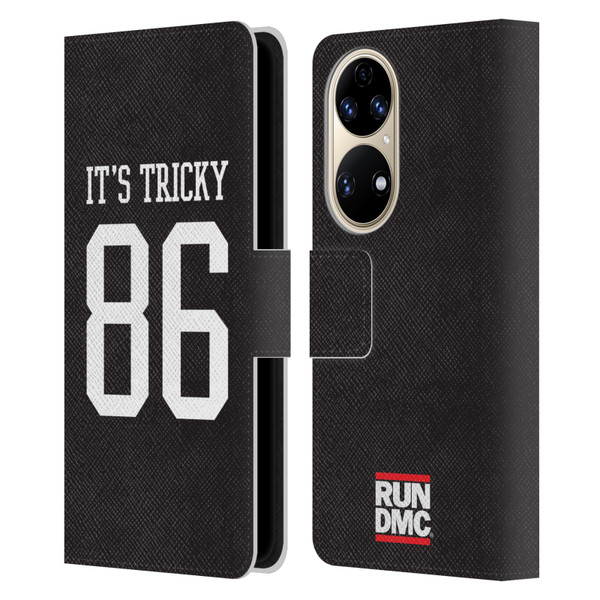 Run-D.M.C. Key Art It's Tricky Leather Book Wallet Case Cover For Huawei P50