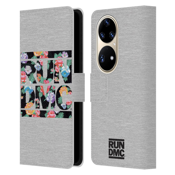 Run-D.M.C. Key Art Floral Leather Book Wallet Case Cover For Huawei P50 Pro