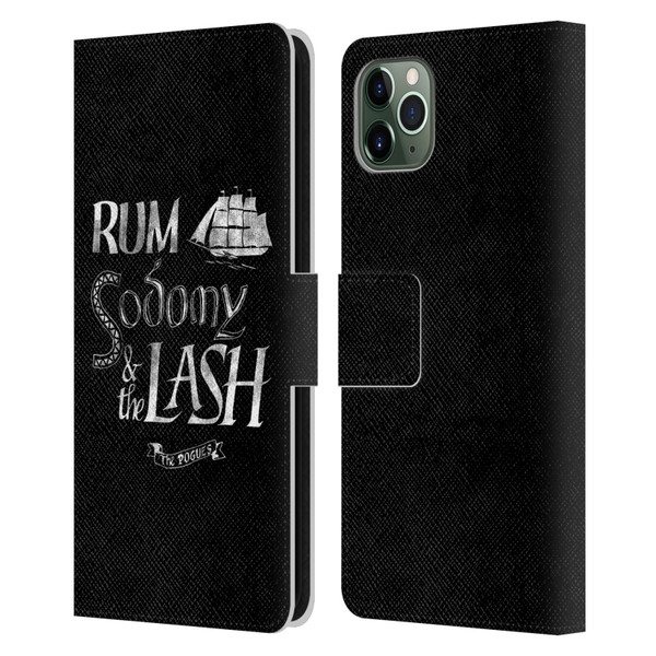 The Pogues Graphics Rum Sodony & The Lash Leather Book Wallet Case Cover For Apple iPhone 11 Pro Max