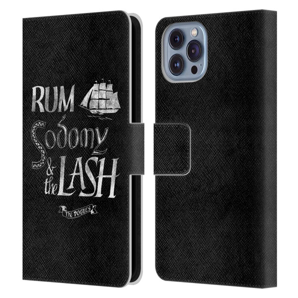 The Pogues Graphics Rum Sodony & The Lash Leather Book Wallet Case Cover For Apple iPhone 14