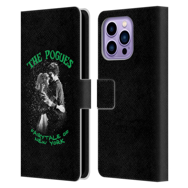 The Pogues Graphics Fairytale Of The New York Leather Book Wallet Case Cover For Apple iPhone 14 Pro Max