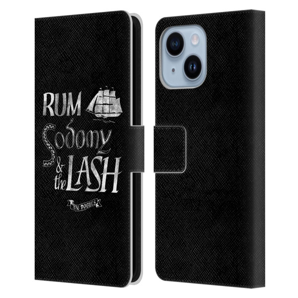 The Pogues Graphics Rum Sodony & The Lash Leather Book Wallet Case Cover For Apple iPhone 14 Plus