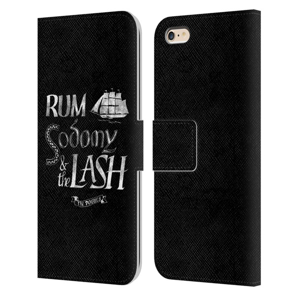 The Pogues Graphics Rum Sodony & The Lash Leather Book Wallet Case Cover For Apple iPhone 6 Plus / iPhone 6s Plus