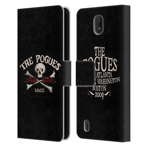 The Pogues Graphics Skull Leather Book Wallet Case Cover For Nokia C01 Plus/C1 2nd Edition