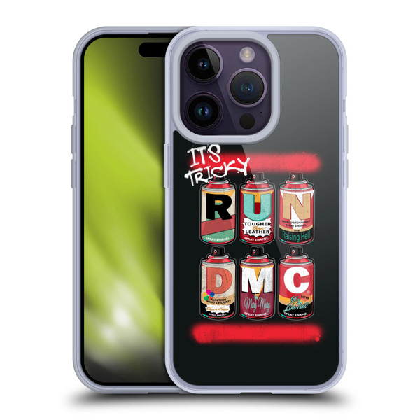 Run-D.M.C. Key Art Spray Cans Soft Gel Case for Apple iPhone 14 Pro