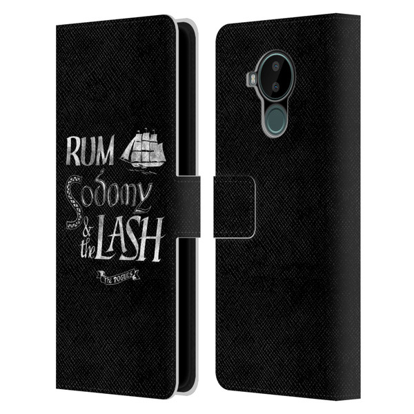 The Pogues Graphics Rum Sodony & The Lash Leather Book Wallet Case Cover For Nokia C30