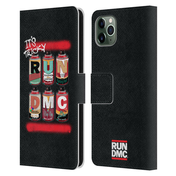 Run-D.M.C. Key Art Spray Cans Leather Book Wallet Case Cover For Apple iPhone 11 Pro Max