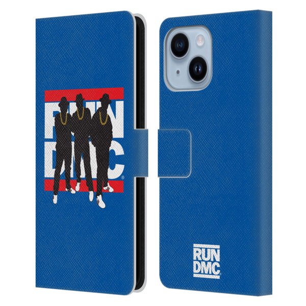 Run-D.M.C. Key Art Silhouette Leather Book Wallet Case Cover For Apple iPhone 14 Plus