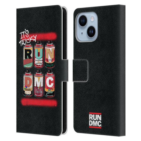 Run-D.M.C. Key Art Spray Cans Leather Book Wallet Case Cover For Apple iPhone 14 Plus