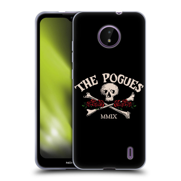 The Pogues Graphics Skull Soft Gel Case for Nokia C10 / C20