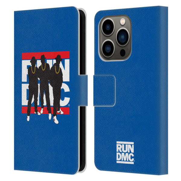 Run-D.M.C. Key Art Silhouette Leather Book Wallet Case Cover For Apple iPhone 14 Pro