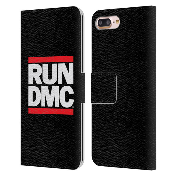 Run-D.M.C. Key Art Logo Leather Book Wallet Case Cover For Apple iPhone 7 Plus / iPhone 8 Plus