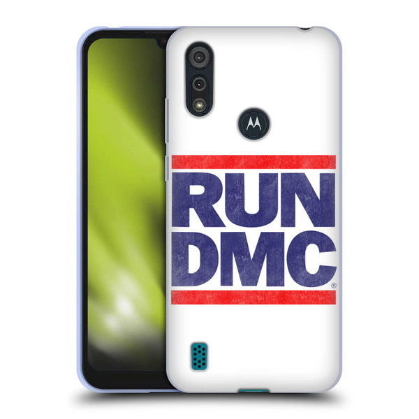 Run-D.M.C. Key Art Silhouette USA Soft Gel Case for Motorola Moto E6s (2020)