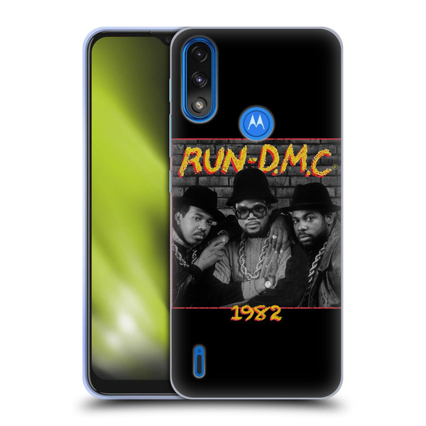 Run-D.M.C. Key Art Photo 1982 Soft Gel Case for Motorola Moto E7 Power / Moto E7i Power