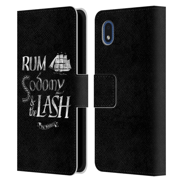 The Pogues Graphics Rum Sodony & The Lash Leather Book Wallet Case Cover For Samsung Galaxy A01 Core (2020)