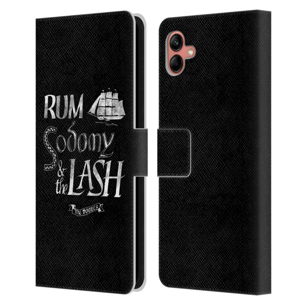 The Pogues Graphics Rum Sodony & The Lash Leather Book Wallet Case Cover For Samsung Galaxy A04 (2022)
