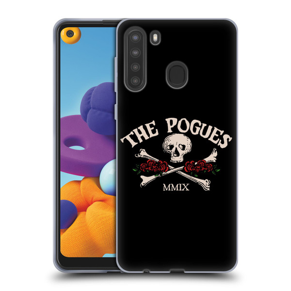 The Pogues Graphics Skull Soft Gel Case for Samsung Galaxy A21 (2020)