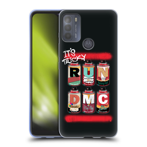 Run-D.M.C. Key Art Spray Cans Soft Gel Case for Motorola Moto G50