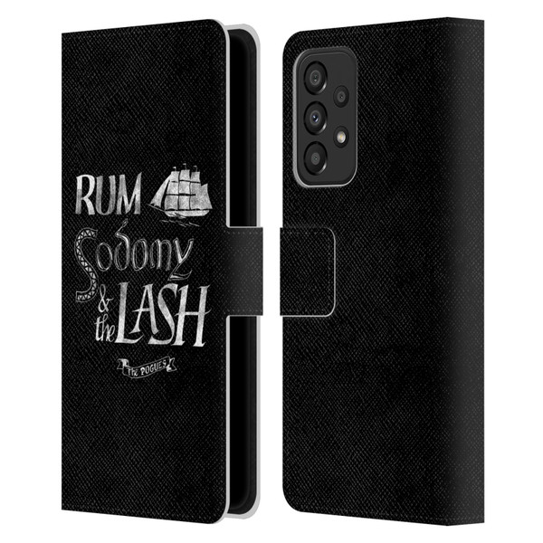 The Pogues Graphics Rum Sodony & The Lash Leather Book Wallet Case Cover For Samsung Galaxy A33 5G (2022)