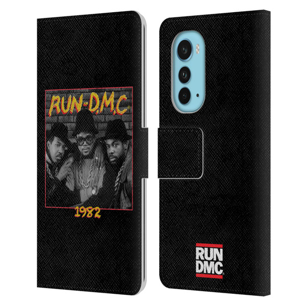 Run-D.M.C. Key Art Photo 1982 Leather Book Wallet Case Cover For Motorola Edge (2022)