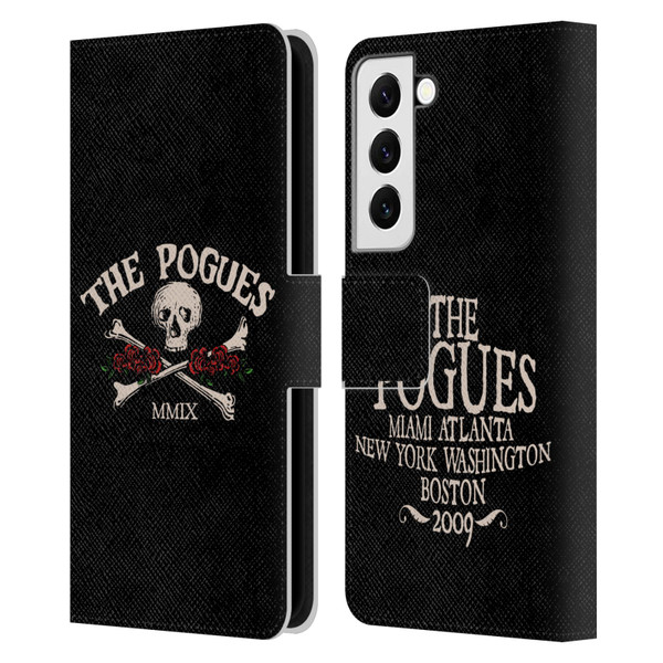 The Pogues Graphics Skull Leather Book Wallet Case Cover For Samsung Galaxy S22 5G