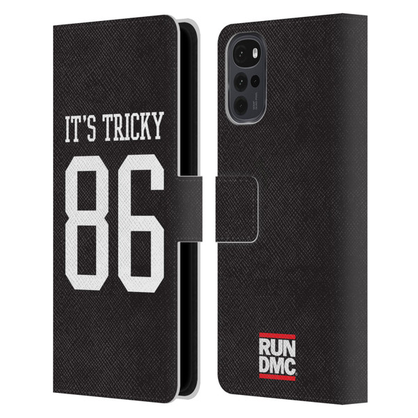 Run-D.M.C. Key Art It's Tricky Leather Book Wallet Case Cover For Motorola Moto G22