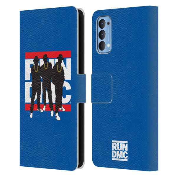 Run-D.M.C. Key Art Silhouette Leather Book Wallet Case Cover For OPPO Reno 4 5G