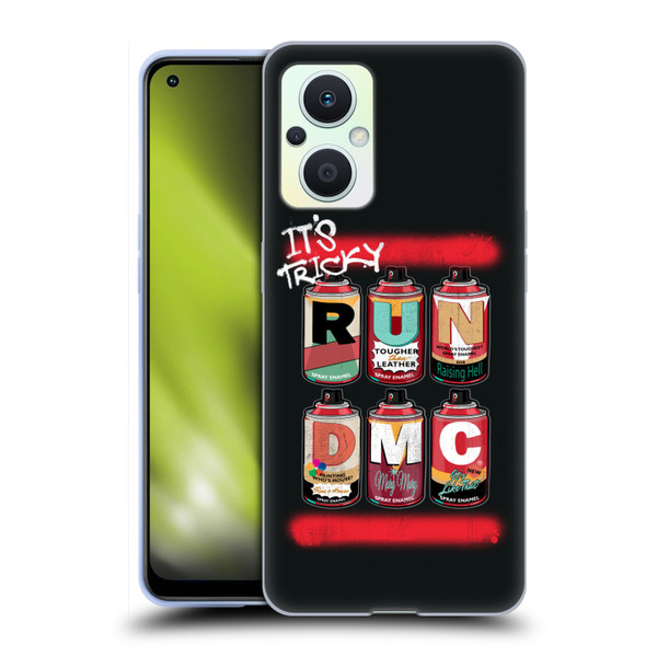 Run-D.M.C. Key Art Spray Cans Soft Gel Case for OPPO Reno8 Lite