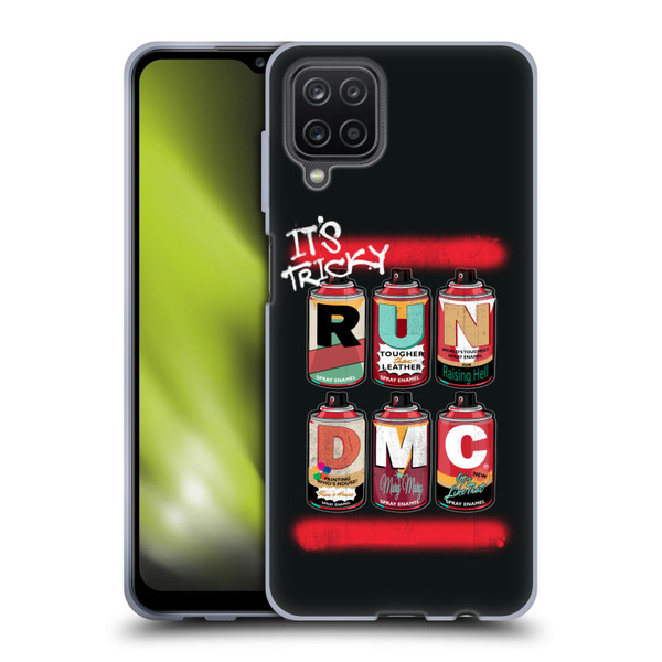 Run-D.M.C. Key Art Spray Cans Soft Gel Case for Samsung Galaxy A12 (2020)