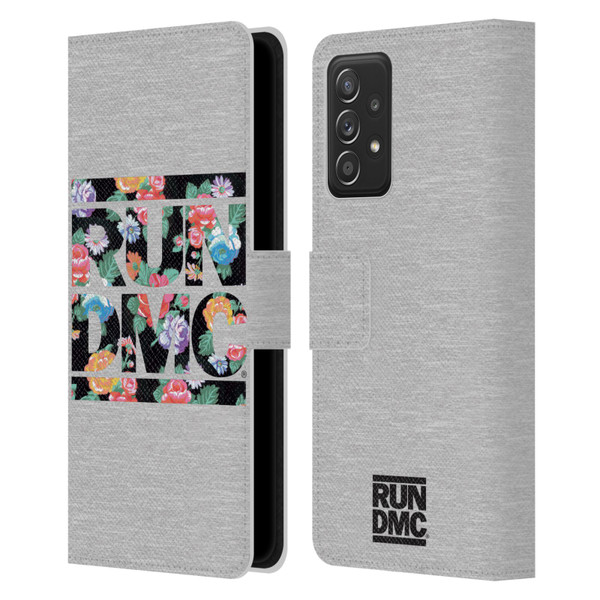 Run-D.M.C. Key Art Floral Leather Book Wallet Case Cover For Samsung Galaxy A52 / A52s / 5G (2021)