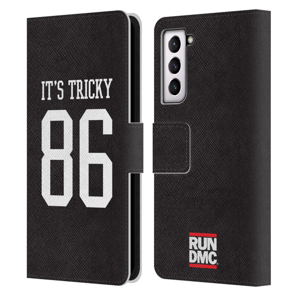 Run-D.M.C. Key Art It's Tricky Leather Book Wallet Case Cover For Samsung Galaxy S21 5G