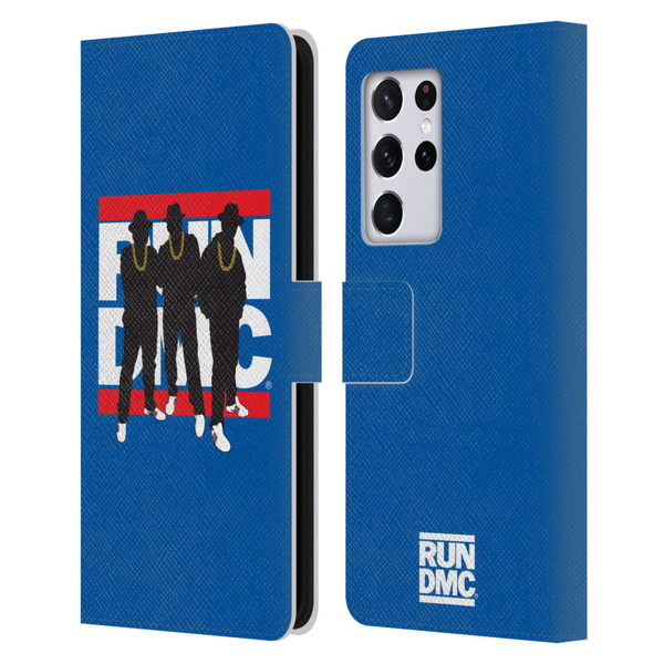 Run-D.M.C. Key Art Silhouette Leather Book Wallet Case Cover For Samsung Galaxy S21 Ultra 5G