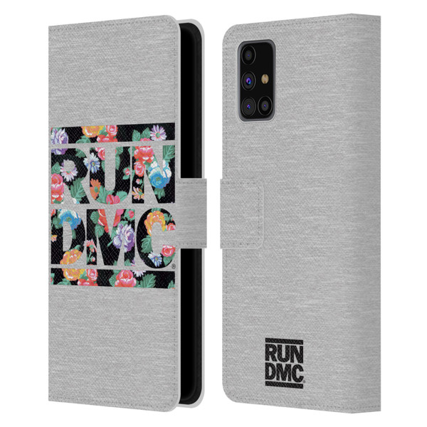 Run-D.M.C. Key Art Floral Leather Book Wallet Case Cover For Samsung Galaxy M31s (2020)