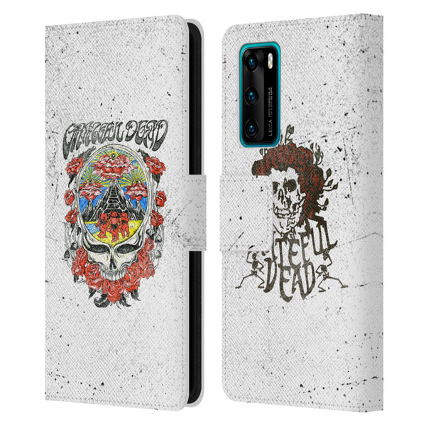 Grateful Dead Trends Rose Leather Book Wallet Case Cover For Huawei P40 5G