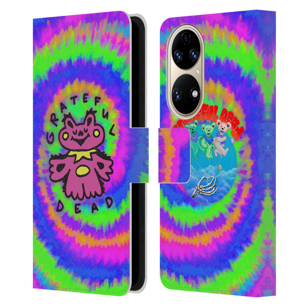 Grateful Dead Trends Dancing Bear Colorful Leather Book Wallet Case Cover For Huawei P50