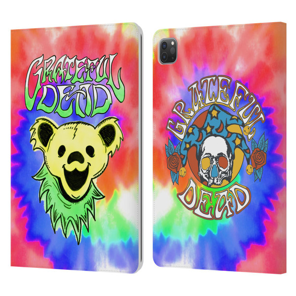 Grateful Dead Trends Bear Tie Dye Leather Book Wallet Case Cover For Apple iPad Pro 11 2020 / 2021 / 2022