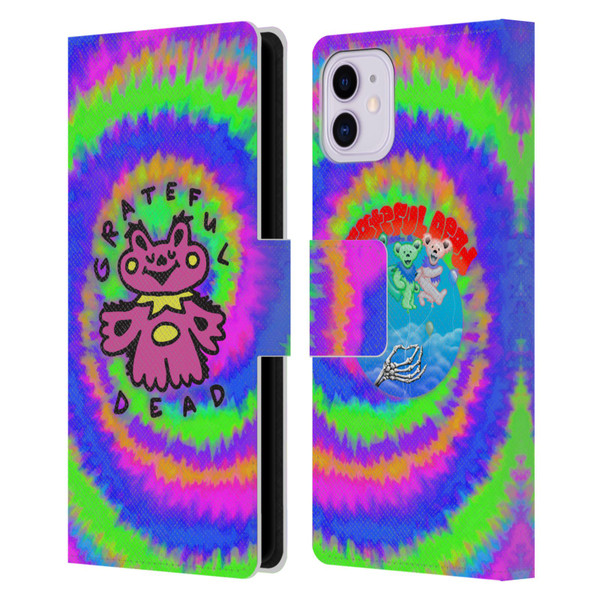 Grateful Dead Trends Dancing Bear Colorful Leather Book Wallet Case Cover For Apple iPhone 11