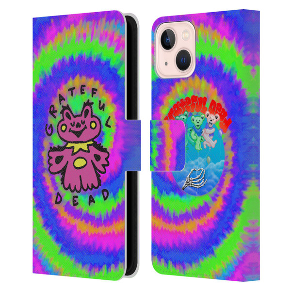 Grateful Dead Trends Dancing Bear Colorful Leather Book Wallet Case Cover For Apple iPhone 13