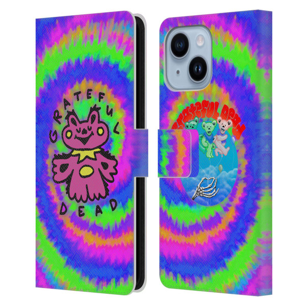 Grateful Dead Trends Dancing Bear Colorful Leather Book Wallet Case Cover For Apple iPhone 14 Plus