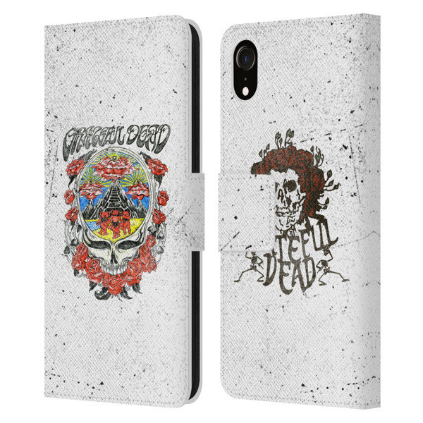 Grateful Dead Trends Rose Leather Book Wallet Case Cover For Apple iPhone XR