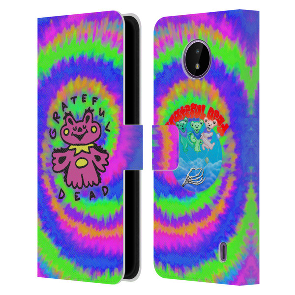 Grateful Dead Trends Dancing Bear Colorful Leather Book Wallet Case Cover For Nokia C10 / C20
