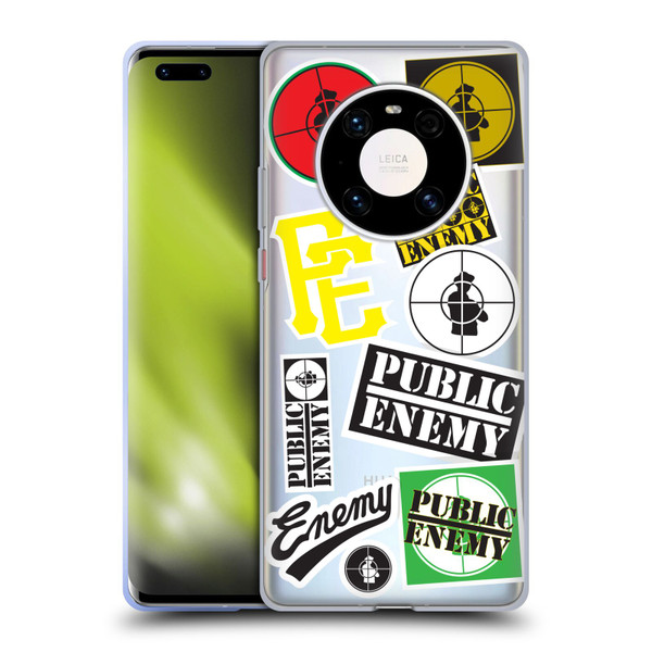 Public Enemy Graphics Collage Soft Gel Case for Huawei Mate 40 Pro 5G