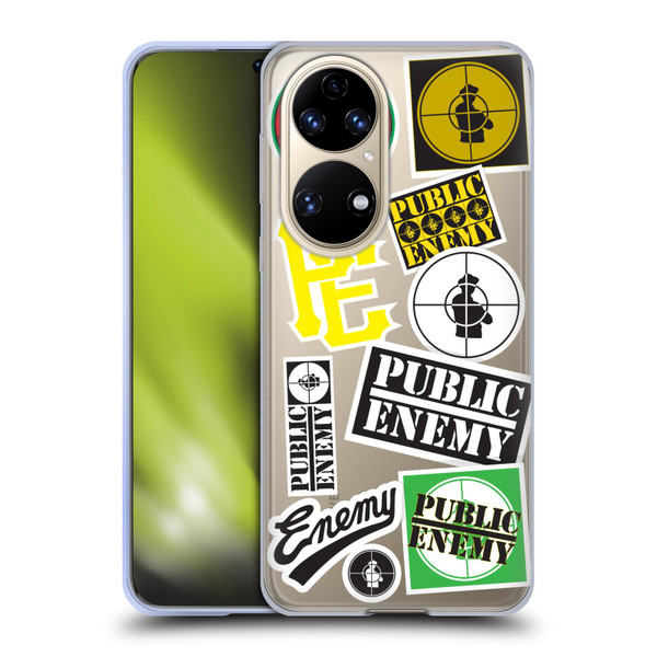 Public Enemy Graphics Collage Soft Gel Case for Huawei P50