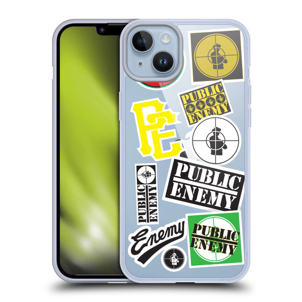 Public Enemy Graphics Collage Soft Gel Case for Apple iPhone 14 Plus