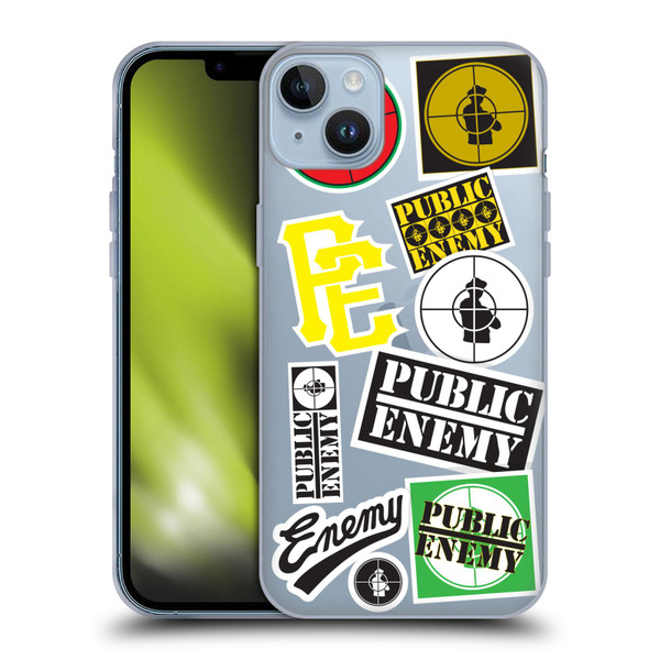 Public Enemy Graphics Collage Soft Gel Case for Apple iPhone 14 Plus