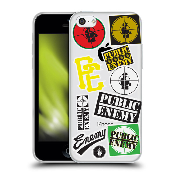 Public Enemy Graphics Collage Soft Gel Case for Apple iPhone 5c