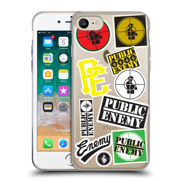 Public Enemy Graphics Collage Soft Gel Case for Apple iPhone 7 / 8 / SE 2020 & 2022