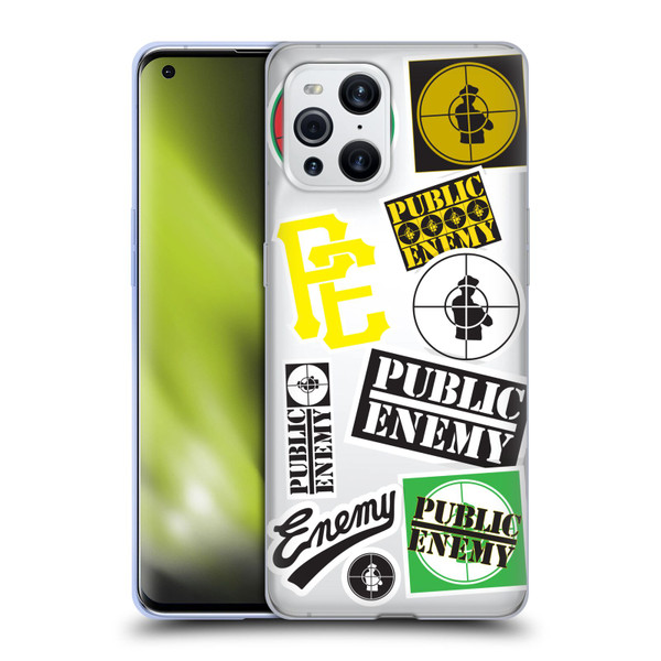 Public Enemy Graphics Collage Soft Gel Case for OPPO Find X3 / Pro