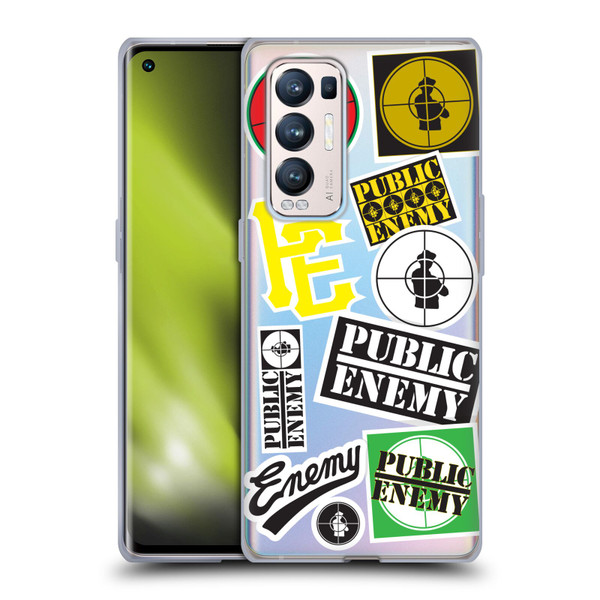 Public Enemy Graphics Collage Soft Gel Case for OPPO Find X3 Neo / Reno5 Pro+ 5G